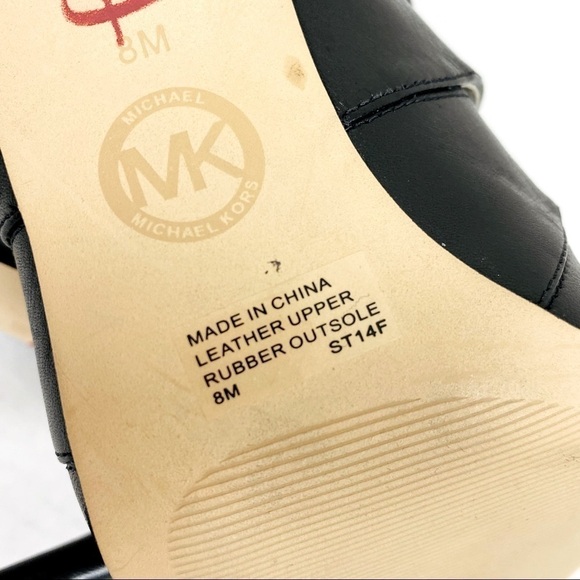 MICHAEL Michael Kors Black Leather Gladiator 4”Heels Size 8 - Picture 8 of 9